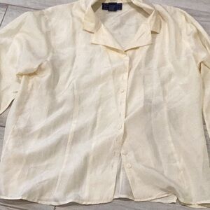 Cream Button-Up Blouse